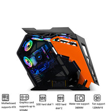 Load image into Gallery viewer, 222*500*585MM Water cooling gaming chassis Special-shaped RGB PC Mainframe side Transparent Case gamer gabinete computador