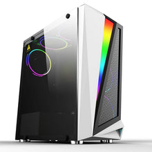 Load image into Gallery viewer, 39*18*43.5cm DIY Gaming Computer PC Case ATX full side transparent Glass Panel RGB glowing Desktop Computer Mainframe Chassis