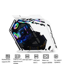 Load image into Gallery viewer, 222*500*585MM Water cooling gaming chassis Special-shaped RGB PC Mainframe side Transparent Case gamer gabinete computador
