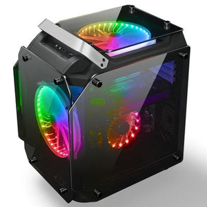 360*237*480MM Tempered Glass ATX Gaming Computer RGB Air Cool Water Cooling PC Case Mainframe Full-side Transparent Chassis